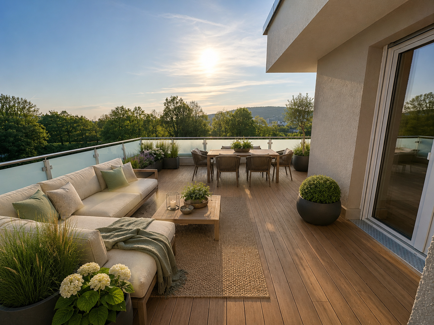 Dachterrasse KI generiert
