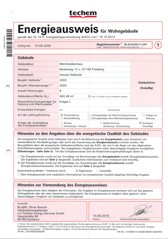 Energieausweis Seite 1