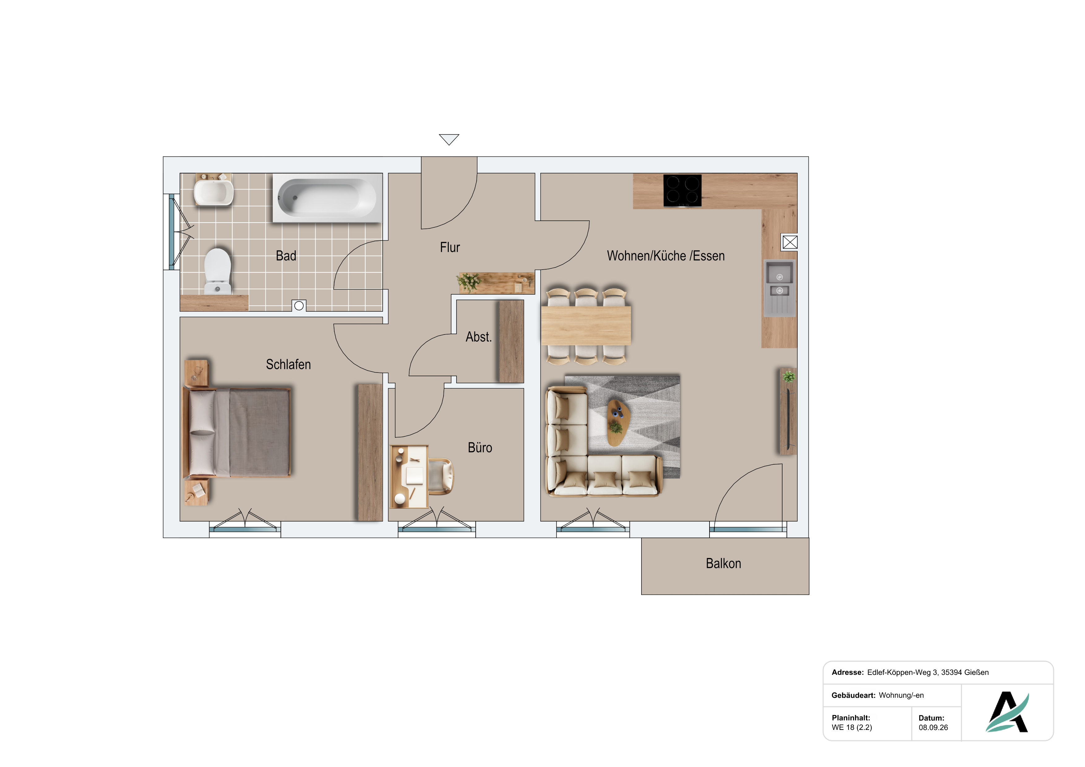 Grundriss WE 18
