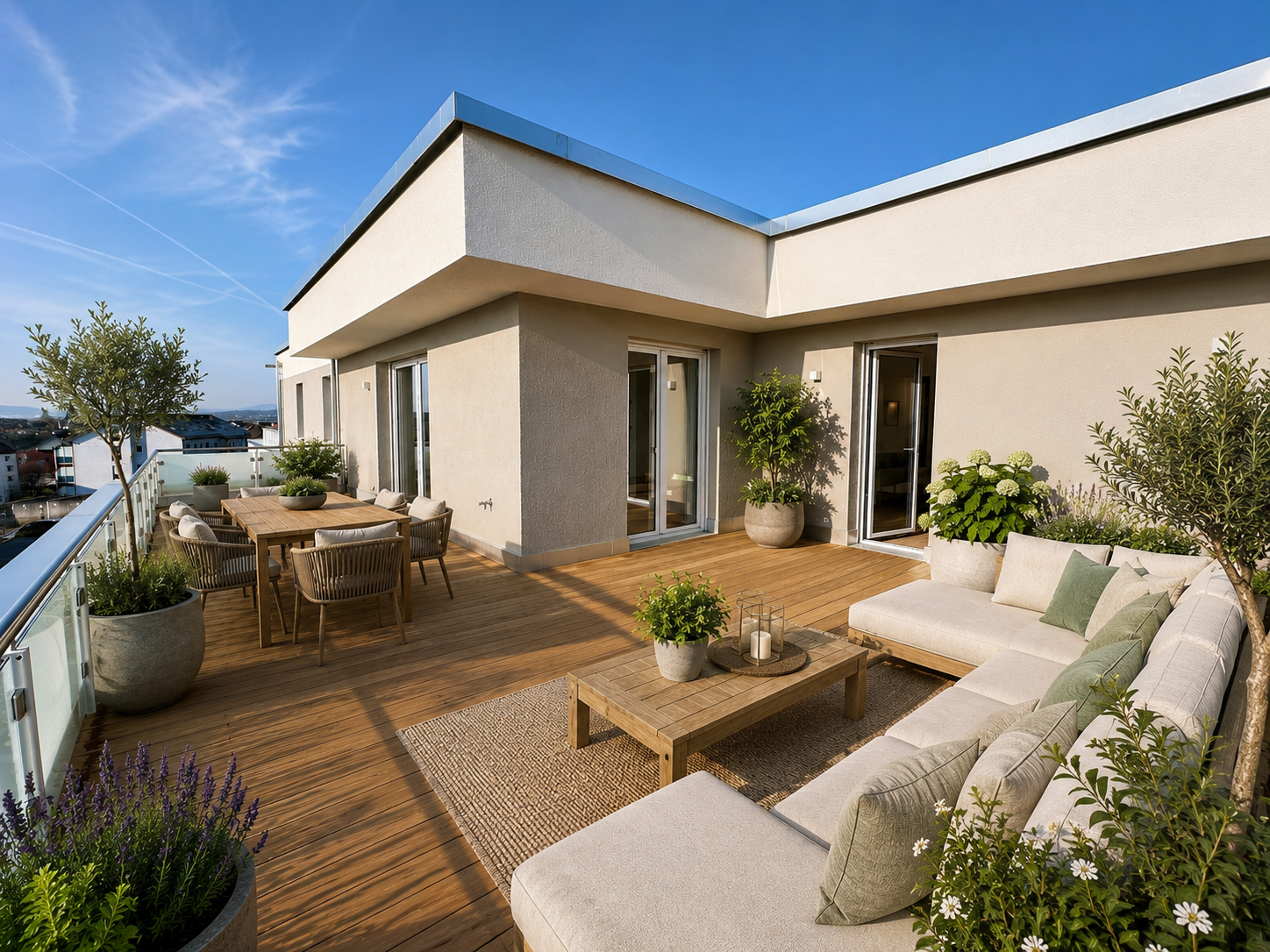 Dachterrasse KI generiert